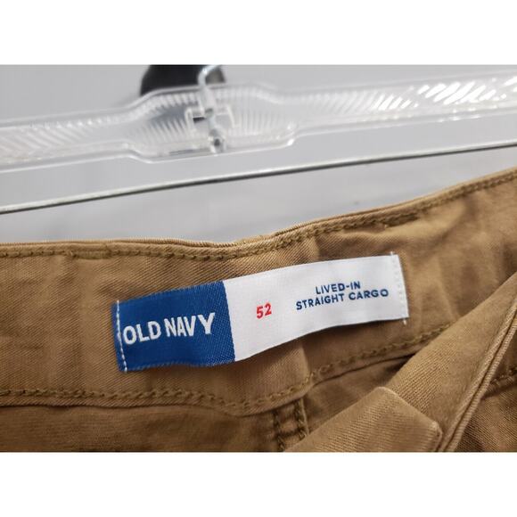 NEW Old Navy Men's Size 52‎ Brown Straight Lived-In Cargo Shorts khaki - Picture 3 of 4